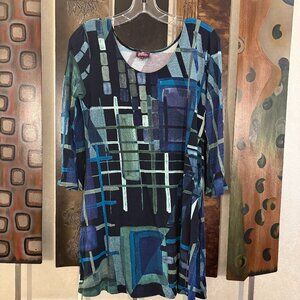 Salaam Brand dress - great print, Size M